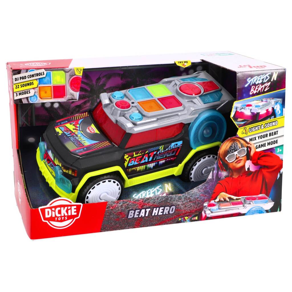Dickie Toys Beat Hero Dj Auto + Licht En Geluid