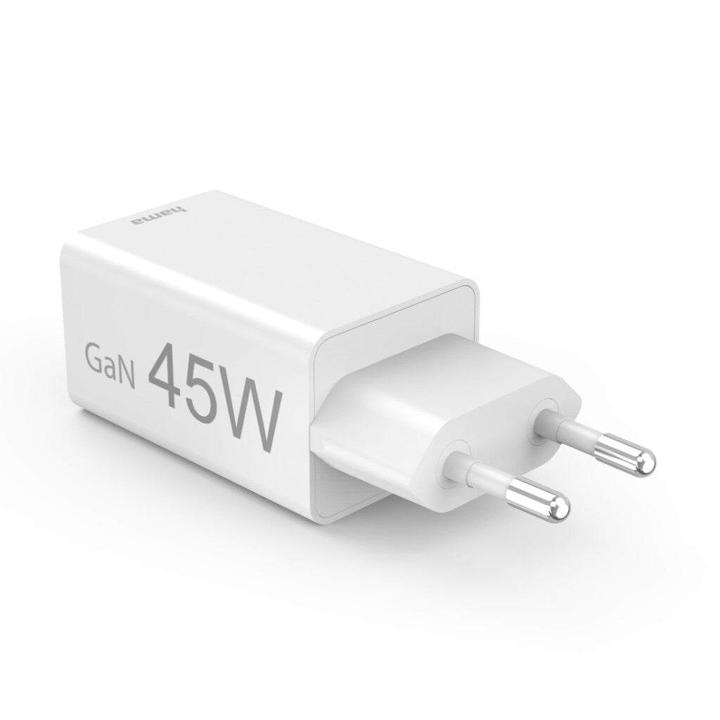 Hama Snellader 1X Usb-C Pd 1X Usb-A Qc Mini-Oplader 45 W Wit