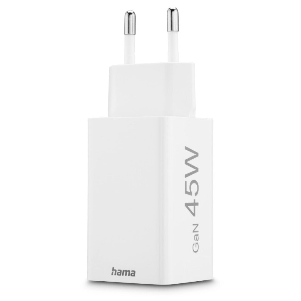 Hama Snellader Gan 1X Usb-C Pd 2X Usb-A Qc Mini-Oplader 45 W Wit
