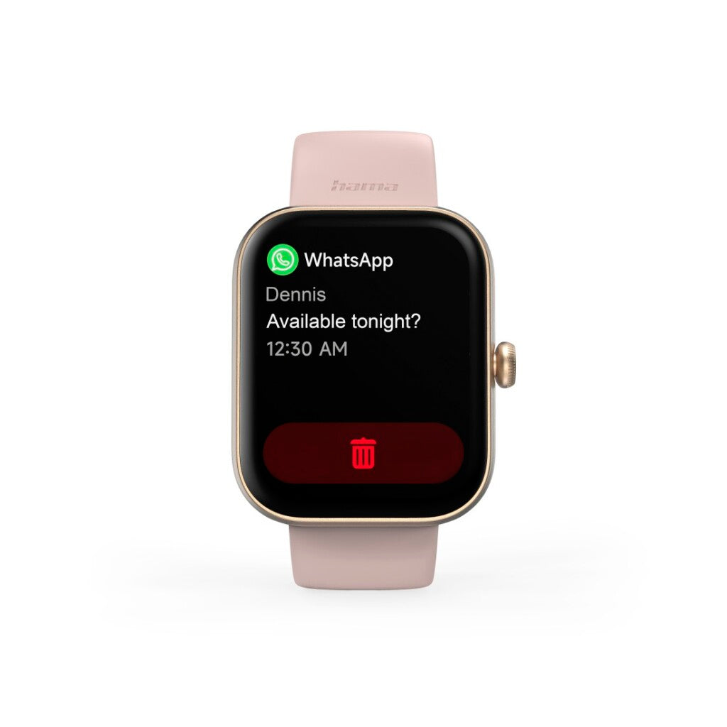 Hama Smartwatch 5000 Telefoonfunctie Slaapanalyse Waterdicht 1.65 Inch Ros&Eacute;