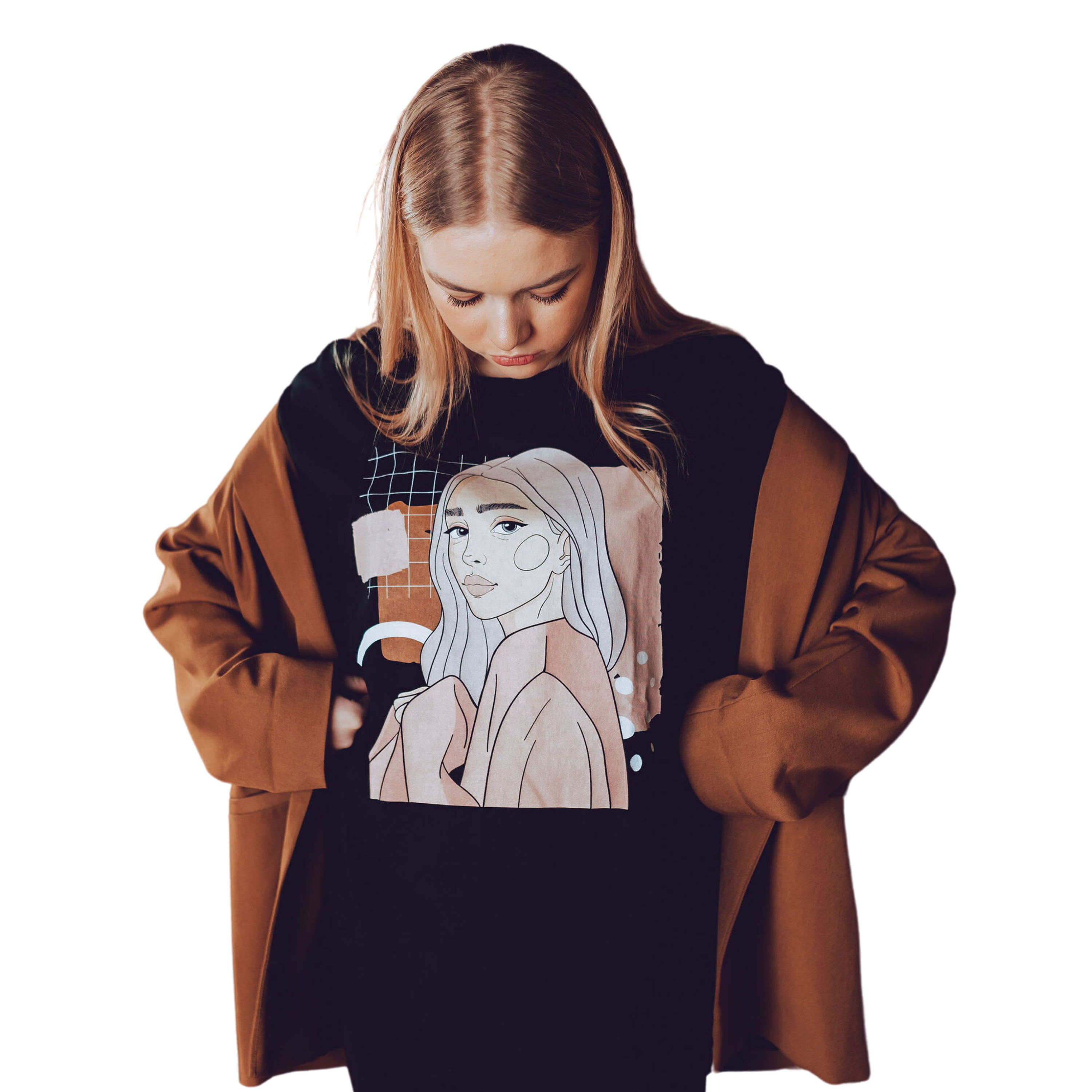 Unisex Organic Cotton T-shirt with Illustration - Whisperer