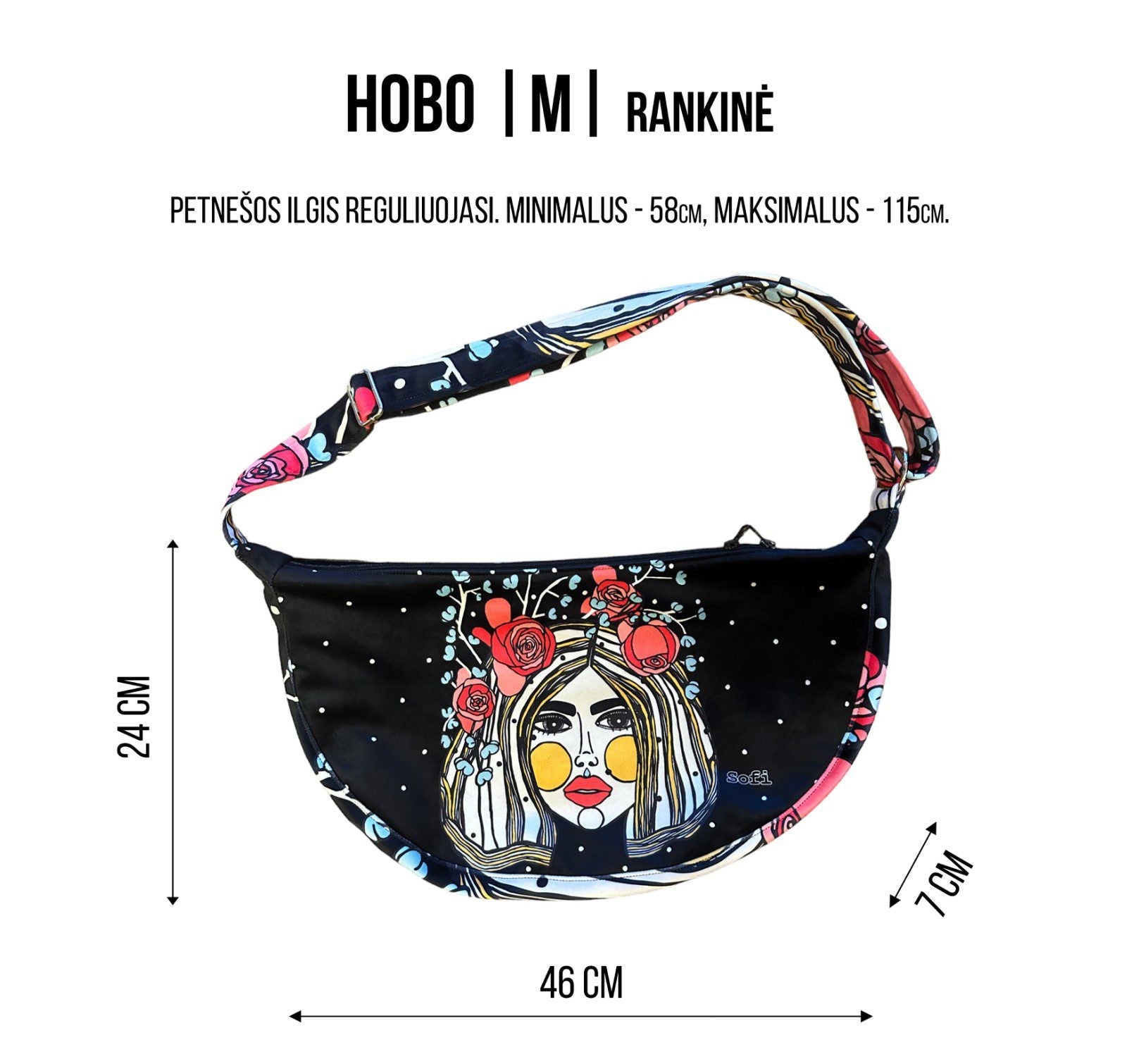 Hobo Bag Heart - Purple